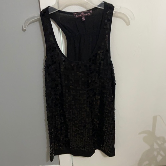 Black Sequined Tank - Picture 2 of 5